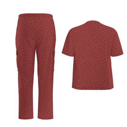 Maroon Fire Horse Scrub Set
