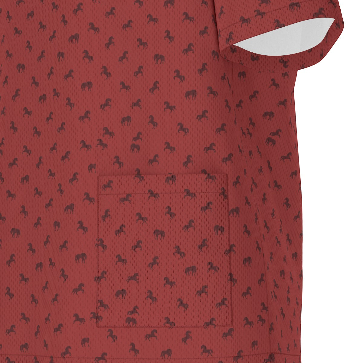 Maroon Fire Horse Scrub Set