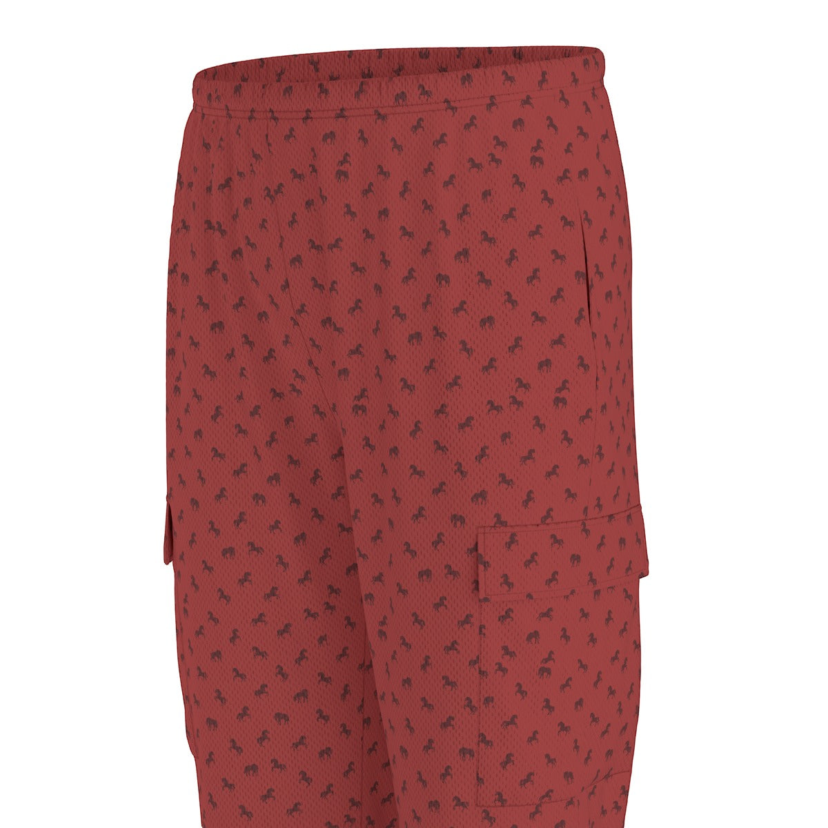 Maroon Fire Horse Scrub Set